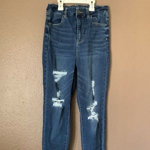 High Waisted Ripped Skinny Jeans